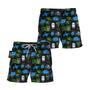 Natural Light Hibiscus Flower Swim Trunks