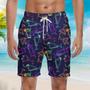 Neon Cocktails Beach Shorts For Men