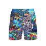 Neon Colorful Octopus In The Deep Ocean Beach Shorts For Men