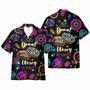 Neon Donut Worry Be Happy Hawaiian Shirt