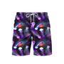 Neon Jellyfish Pattern Galaxy Beach Shorts For Men