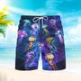 Neon Jellyfish Under The Ocean Beach Shorts For Men