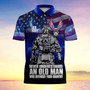 Never Underestimate An Old Man Who Defended Your Country Multiservice Polo