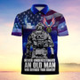 Never Underestimate An Old Man Who Defended Your Country Multiservice Polo
