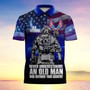 Never Underestimate An Old Man Who Defended Your Country Multiservice Polo