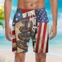 New Snake American Flag Don't Tread On Me Beach Shorts For Men