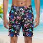 Octopus Undersea Sea Creatures Colorful Pattern Beach Shorts For Men