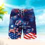 Of July US Independence Day Patriotic Beach Shorts For Men