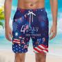 Of July US Independence Day Patriotic Beach Shorts For Men