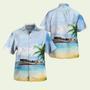 Oocl Container Ship Button Up Hawaiian Shirt