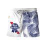 Pabst Blue Ribbon Tropical Fern Swim Trunks