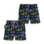 Pabst Blue Ribbon Tropical Hibiscus Flower Swim Trunks