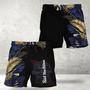 Pabst Blue Ribbon Tropical Kentia Palm Swim Trunks