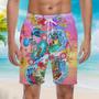 Paddleboarding Paddleboarder Skull Tropical Beach Shorts For Men