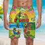 Parrot It's 5 O'Clock Somewhere Beach Shorts For Men