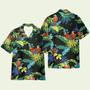 Parrot Tropical Green Leaves Pattern Hawaiian Shirt