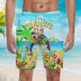 Parrots Party Drink Cocktail Holidays Beach Shorts For Men