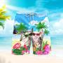 Pig And Goat In Sunglasses Hugging While Drinking Beer Beach Shorts For Men