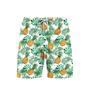 Pineapple And Leaves Seamless Pattern Beach Shorts For Men