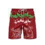 Pink Flamingo Happy Christmas In July Beach Shorts For Men