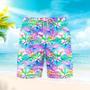 Pink Flamingo Tropical Beach Shorts For Men