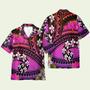 Plumeria Polynesian Purple Hawaiian Shirt