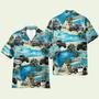 Police Cars On The Beach Tropical Hawaiian Shirt