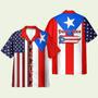 Puerto Rico Flag Mens Hawaiian Shirt