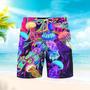 Rainbow Jellyfish Colorful Pattern Beach Shorts For Men