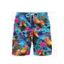 Rooster Blue Neon Tropical Beach Shorts For Men