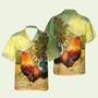 Rooster In Field Aloha Hawaiian Shirt