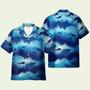 Scuba Diving Blue Mens Hawaiian Shirt