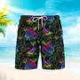 Sea Turtle Neon Beach Shorts For Men