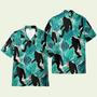 Simple Bigfoot In Tropical Green Leaves Hawaiian Shirt