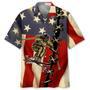 Skiing America Flag Hawaiian Shirt Summer Gifts