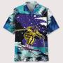 Skiing Snow Landscape Print Hawaiian Shirt Summer Gifts