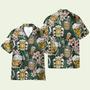 Skull Beer Summer Tropical Flowers Pattern Hawaiian Shirt