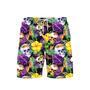 Skull Tropical Purple Beach Shorts For Men