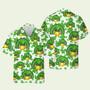 Softball Shamrock St Patrick Is Day Hawaiian Shirt