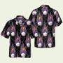 Softball With Hotrod Flame Purple Hawaiian Shirt