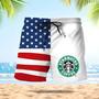 Starbucks American Flag Summer Swim Trunks