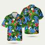 Stitch Green Flower Hawaiian Shirt