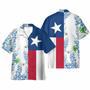 Texas Flag Bluebonnets Hawaiian Shirt