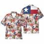 Texas Longhorn Bluebonnet And Armadillo Hawaiian Shirt