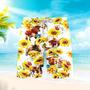 Texas Longhorn Sun Flower Beach Shorts For Men