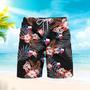 Texas Tropical Floral Beach Shorts For Men