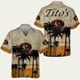 Titos Handmade Vodka Palm Tree Summer Beach Hawaiian Shirt