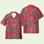 Tom Selleck Magnum Pi Red Movie Cosplay Costume Hawaiian Shirt