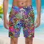 Traditional Dragon Beach Shorts For Men