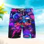 Tribal Shark Maori Neon Beach Shorts For Men